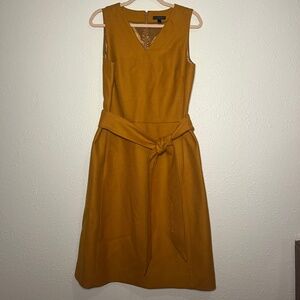 J Crew, 100% Wool Mustard Yellow Dress, 10 TALL